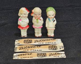 3 Atq Frozen Charlotte Penny Girl Dolls & More