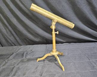 Antique Brass Table Top Telescope with Tripod