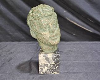 John F. Kennedy Replica Bust on Marble Base