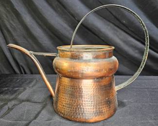Vintage Hammered Copper Watering Can
