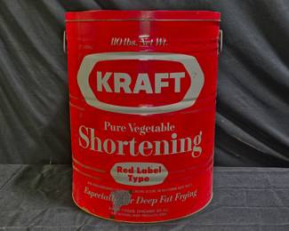 Vtg 1950's 110LB Kraft Shortening Aluminum Barrel