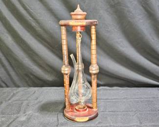 Antique Worsted Bobbin Flange Barometer