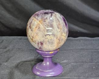 Lavender Lepidolite Sphere Ball with Stand
