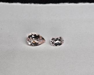 2 Rose Quartz Loose Cut Gemstones