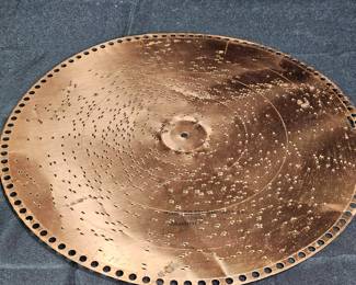 ATQ Porter Music Box Company Copper Master Disk