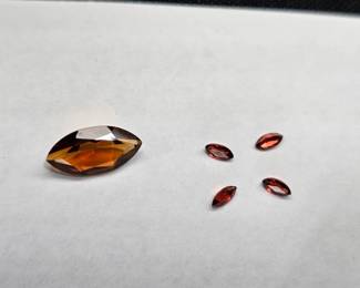 Loose Gemstones: Marquis Cut Citrine and Rubies