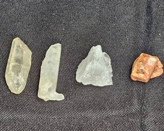 4 Raw Natural Uncut Quartz Crystal Stones