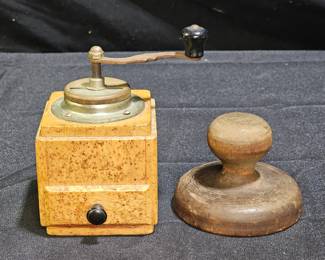 Antique & Vintage Butter Stamp & Coffee Mill