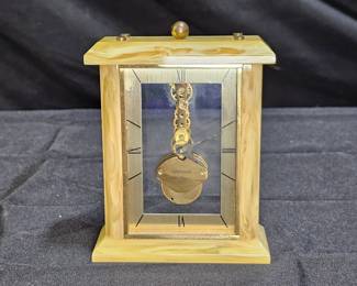 Vtg Wittmauer Skeleton Baguette Wind Up Clock