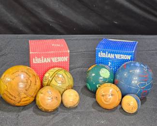 Wooden Nesting Earth & Nesting Astrological Planet