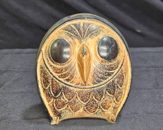 Vtg OMC Ceramic Owl Coin Bank