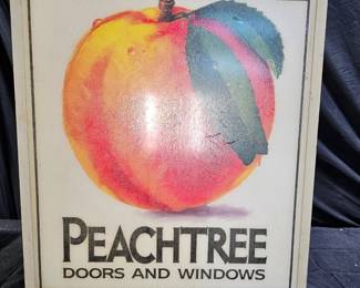 Vtg RARE Peachtree Doors & Windows Lighted Sign