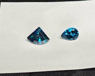 2 London Blue Topaz Cut Loose Gemstones