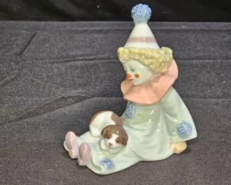 Lladro "Pierrot with Puppy" Porcelain Figurine