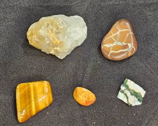 Tiger's Eye, Citrine, Agate, & Jasper Stones