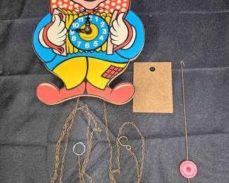 Helmut Kammerer Wooden Clown Cuckoo Clock