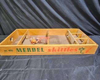 Vtg Merdel Skittles Game Board with Pieces