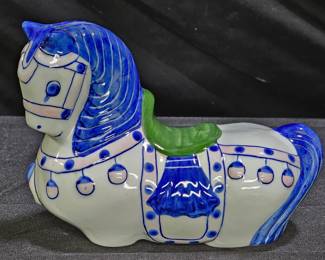 Hand Painted Horse Coin Bank