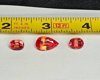 Pear & Oval Cut Loose Mandarin Garnet Gemstones