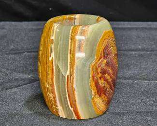 Green Onyx Votive & Candle Stick Holder