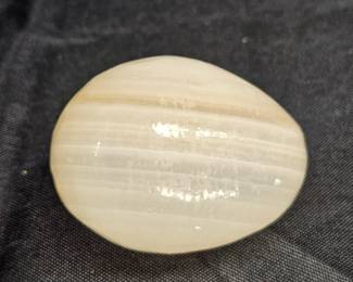 Natural White Banded Agate Stone Egg