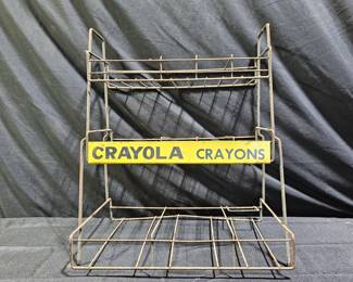 Vintage Crayola Crayon Metal Display Rack 1950's
