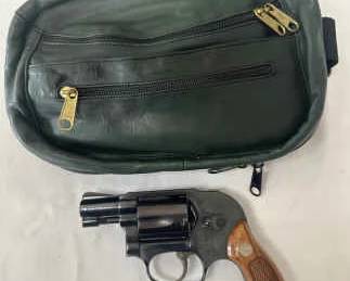Smith Wesson Model 491 J Frame Revolver with Leather Stealth Pac Case