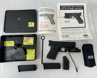 Glock G19 SemiAuto, 2 Magazines, Beam Shot Laser Sight