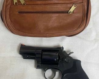 Smith Wesson MOD 196 357 Magnum Revolver with Leather Stealth Pac Case