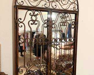 Beautiful, vintage mirror with "gates"
