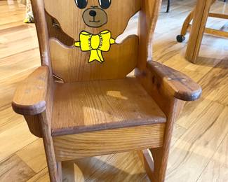 Adorable, vintage, wood rocking chair!