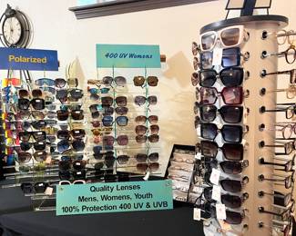 NEW sunglasses (we have a lot more than shown... will also have kids sunglasses at sale!