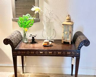 Hand crafted metal console table