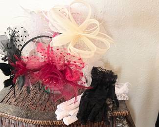NEW fascinators & lace gloves… tea party anyone?