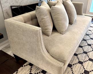 $600 - Jennifer Taylor tufted back sofa with nail head trim - 80x36x31