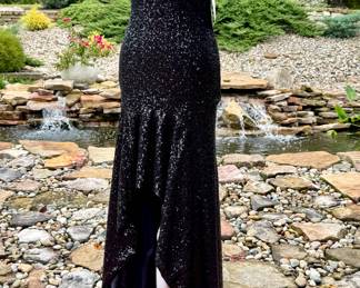 $80 - Brand new, tags still on, black sequined dress, size 4.