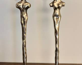 SOLD - Pair of Aram candle holders; his and hers.