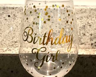 $6 - Birthday girl wine glass.