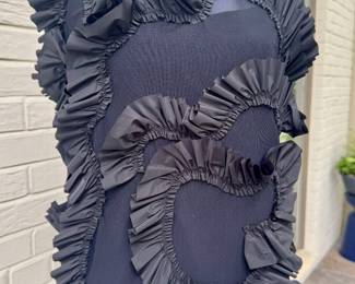 $50 - Gracia black ruffled top, size S. You will LOVE shopping this closet! Sizes range from XS-M; 2-6. Shoes 8-8.5.