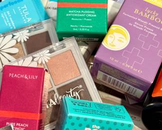 Lots of beauty products full and travel size!  Shop these items in person!!!!