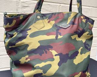$120 - MZ Wallace camo tote with small makeup bag, like new condition!