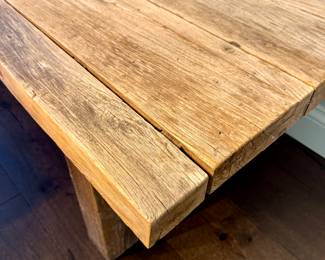 $400 - Rustic solid wood bench- very heavy - 72.5x24