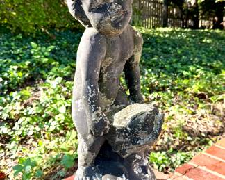 $120 - Cherub riding a Koi fish, 23H.