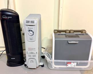 ($20 - Ionic pro air purifier) ($30 - Comfort Zone space heater) ($30 - Sunbeam humidifier)
