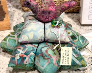 $18 - unique pin cushion hand made in North Carolina by Mox Nix Textiles.