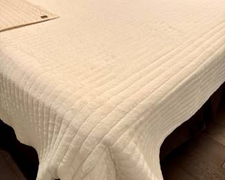 $110 - The oh-so-cozy Ugg king size comforter. Great condition. Teeny tiny dark spot by the label. Size of a dime.