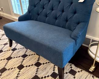 SOLD - Blue Settee - 45x25x31