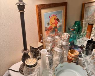 vintage , collectable glass everywhere all types , german steins , and more 