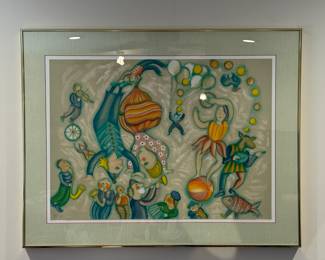 "Les Clowns En Cabriole" by Françoise Deberdt. b.1934