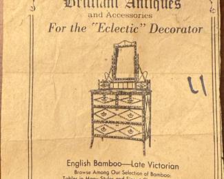 Aug 14, 1975 ad for Brilliant Antiques. Our client bought many items from Arlene Brilliant, the owner.